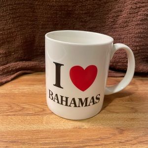 Tropical Beach Souvenir: I Love Bahamas Ceramic Mug 11.5oz